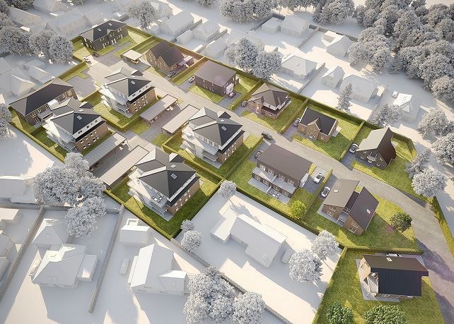 Vogelperspektive Einfamilienhaus Wiesmoor