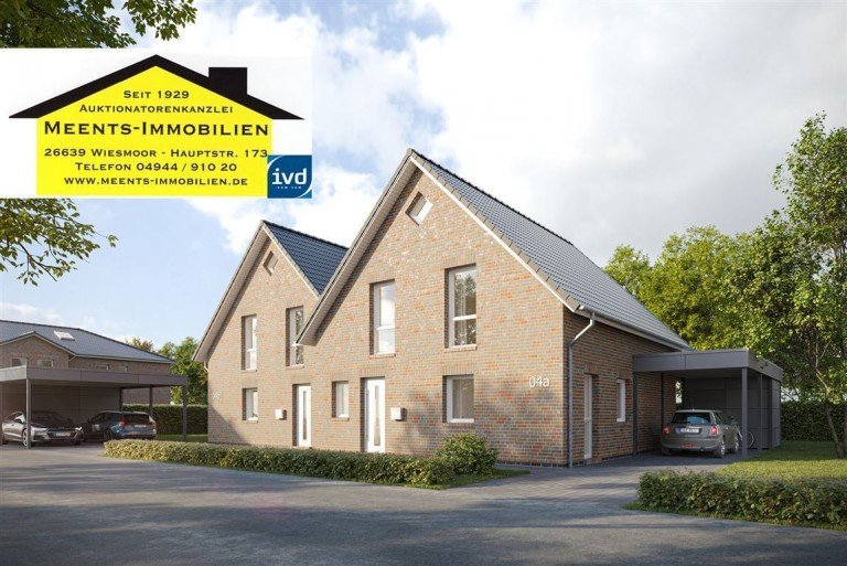 Hauptansicht Wiesmoor Doppelhaush�lfte Neubauprojekt Auf dem Lindenkamp 10 - Zwillingshaush�lfte.