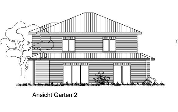 Ansicht Garten Einfamilienhaus Wiesmoor