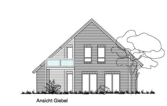 Ansicht Giebel Einfamilienhaus Wiesmoor