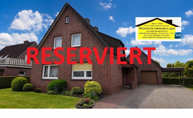 VorderansichtRes Wiesmoor Einfamilienhaus Wohnen in ruhiger Lage!