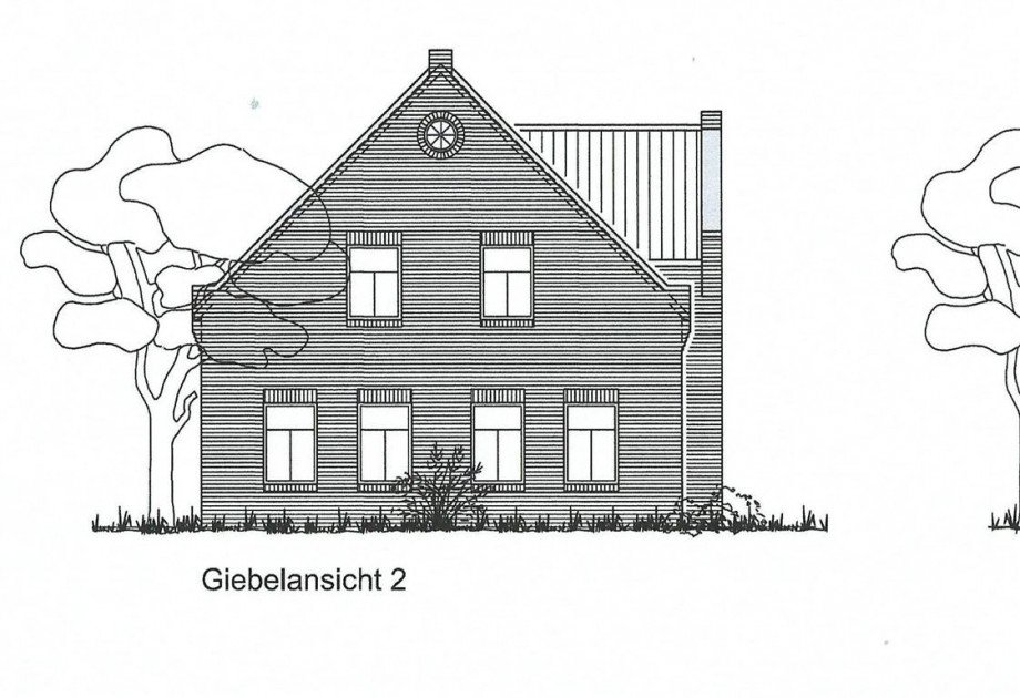 Giebelansicht 2 Einfamilienhaus Wiesmoor