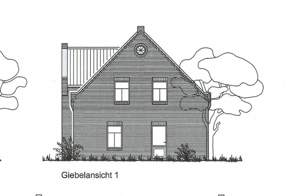 Giebelansicht 1 Einfamilienhaus Wiesmoor