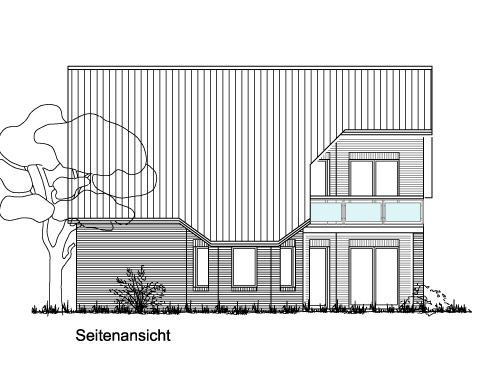 Seitenansicht Einfamilienhaus Wiesmoor