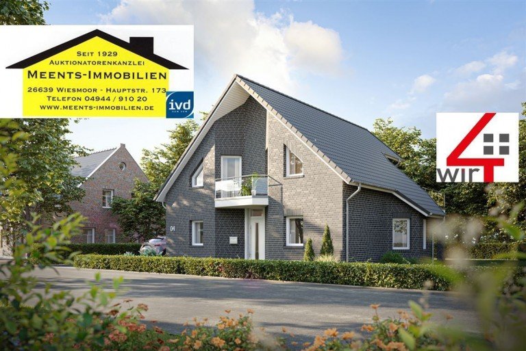 Hauptansicht Wiesmoor Einfamilienhaus NEUBAU: Schickes Einfamilienhaus im Neubaugebiet Auf dem Lindenkamp
